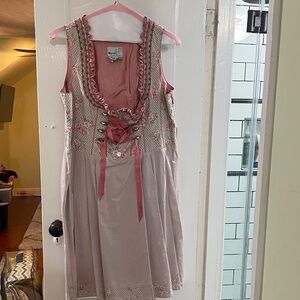 Traditional Dirndl dress from Germany with Floral Embroidery